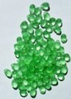 100 4x6mm Transparent Matte Peridot Drop Beads